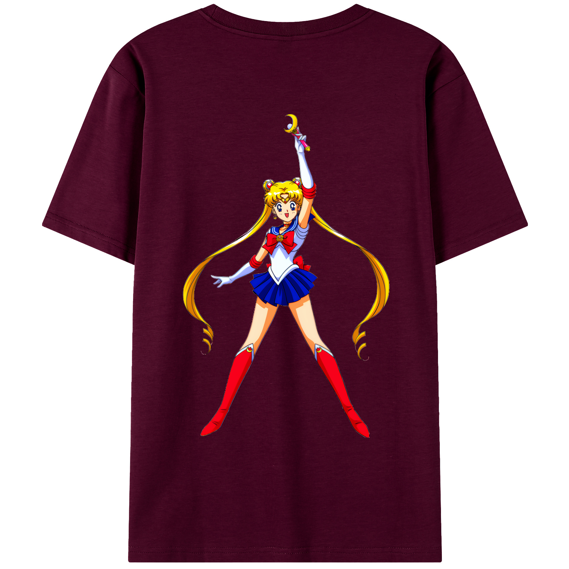 （画像用） 美少女戦士セーラームーン 月野 うさぎ つきの うさぎ Sailor Moon Tsukino Usagi レディース半袖Tシャツ(バックプリント)